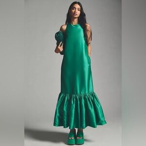 Anthro x Pinnacle Shruti Sancheti Green Bubble Maxi Dress XSP